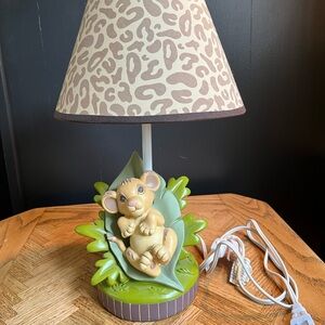 Vintage Lion King Simba lamp